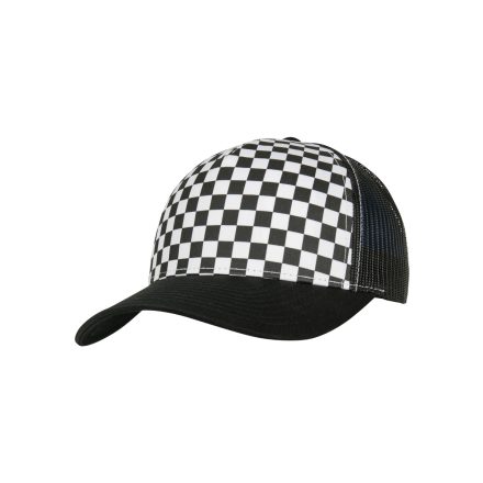 Flexfit baseball sapka Checkerboard Trucker 5P fekete-fehér