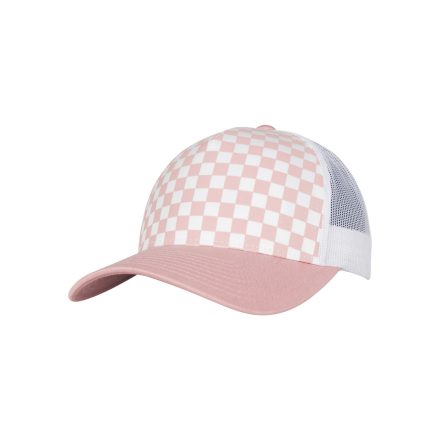 Flexfit baseball sapka Checkerboard Trucker 5P rózsaszín-fehér
