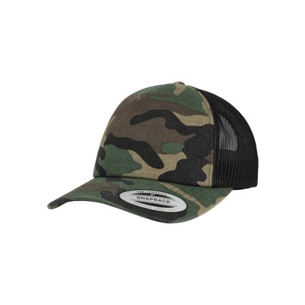 Flexfit baseball sapka Camo Trucker 5P terepszín zöld-fekete