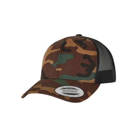 Flexfit baseball sapka Camo Trucker 5P terepszín barna-fekete