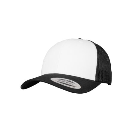 Flexfit baseball sapka Retro Trucker Colored Front 6P fekete-fehér-fekete