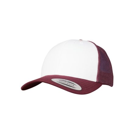 Flexfit baseball sapka Retro Trucker Colored Front 6P gesztenye-fehér-gesztenye