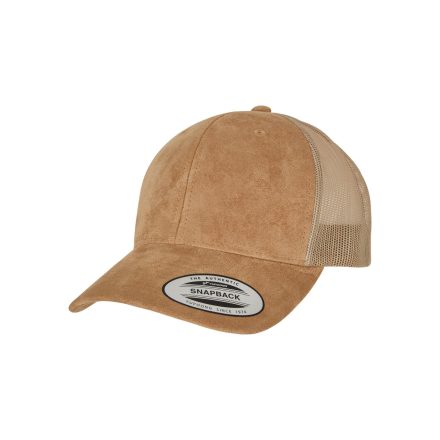 Flexfit baseball sapka Suede Leather Retro Trucker 6P khaki