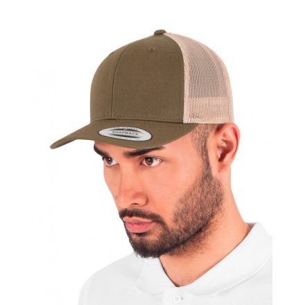 Flexfit baseball sapka Retro Trucker 2-Tone 6P moha-khaki