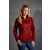 Promdoro női polár pulóver Knitted 300 melírozott piros