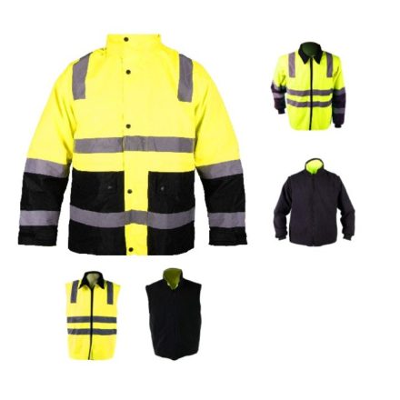 4WRK 6 az 1-ben láthatósági téli kabát Aurora Winter Hi-Vis sárga-fekete