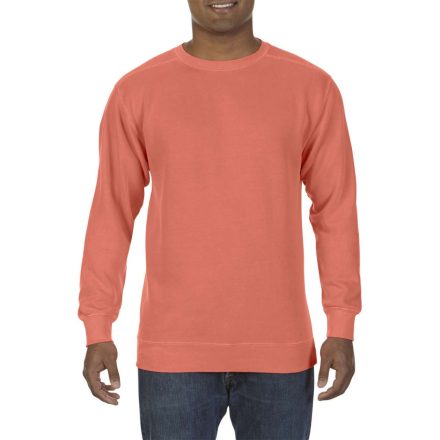 Comfort Colors pulóver Crewneck Sweatshirt 339 neon narancs