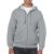 Gildan pulóver Heavy Blend Hooded Full Zip 270 melírozott szürke