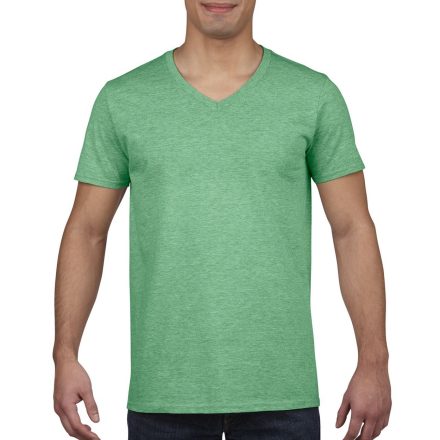 Gildan póló Softstyle 153 melírozott fűzöld