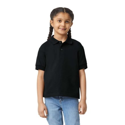 Gildan galléros gyerek póló DryBlend Jersey 203 fekete
