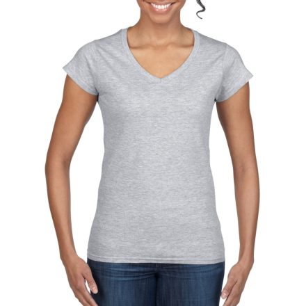 Gildan női póló Softstyle 153 melírozott szürke