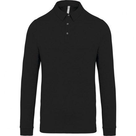 Kariban hosszú ujjú galléros póló Jersey 180 fekete