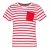 Kariban gyerek póló Striped 160 fehér-piros