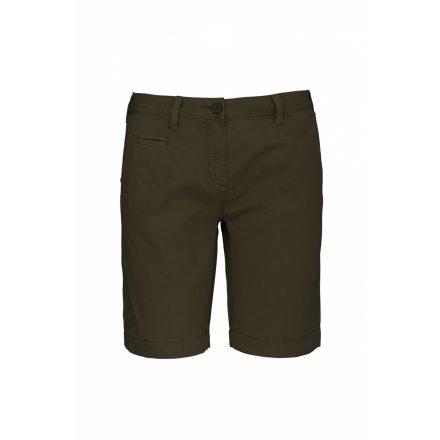 Kariban női bermuda Washed Effect 200  khaki