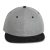 K-Up baseball sapka Snapback 6P melírozott világosszürke-fekete