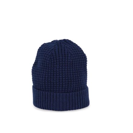 K-Up sapka Beanie With Recycled Yarn melírozott sötét indigó