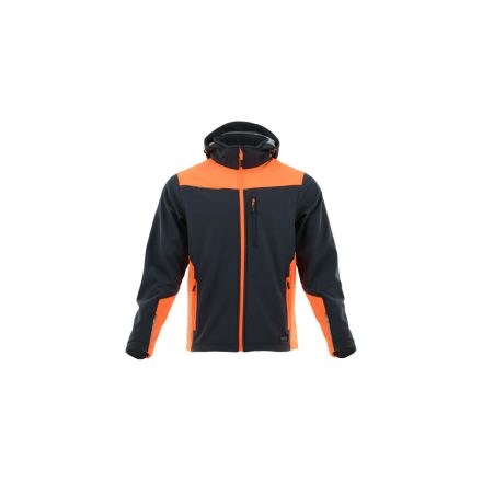 Sara softshell kabát Comfort Plus 350 fekete-fluo-narancs