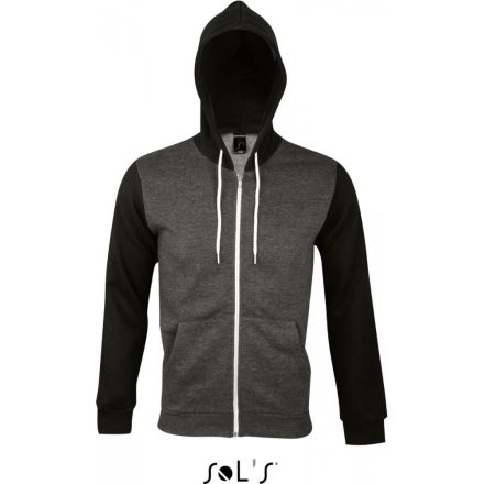 SOL'S Silver Unisex Hooded Sweat Jacket